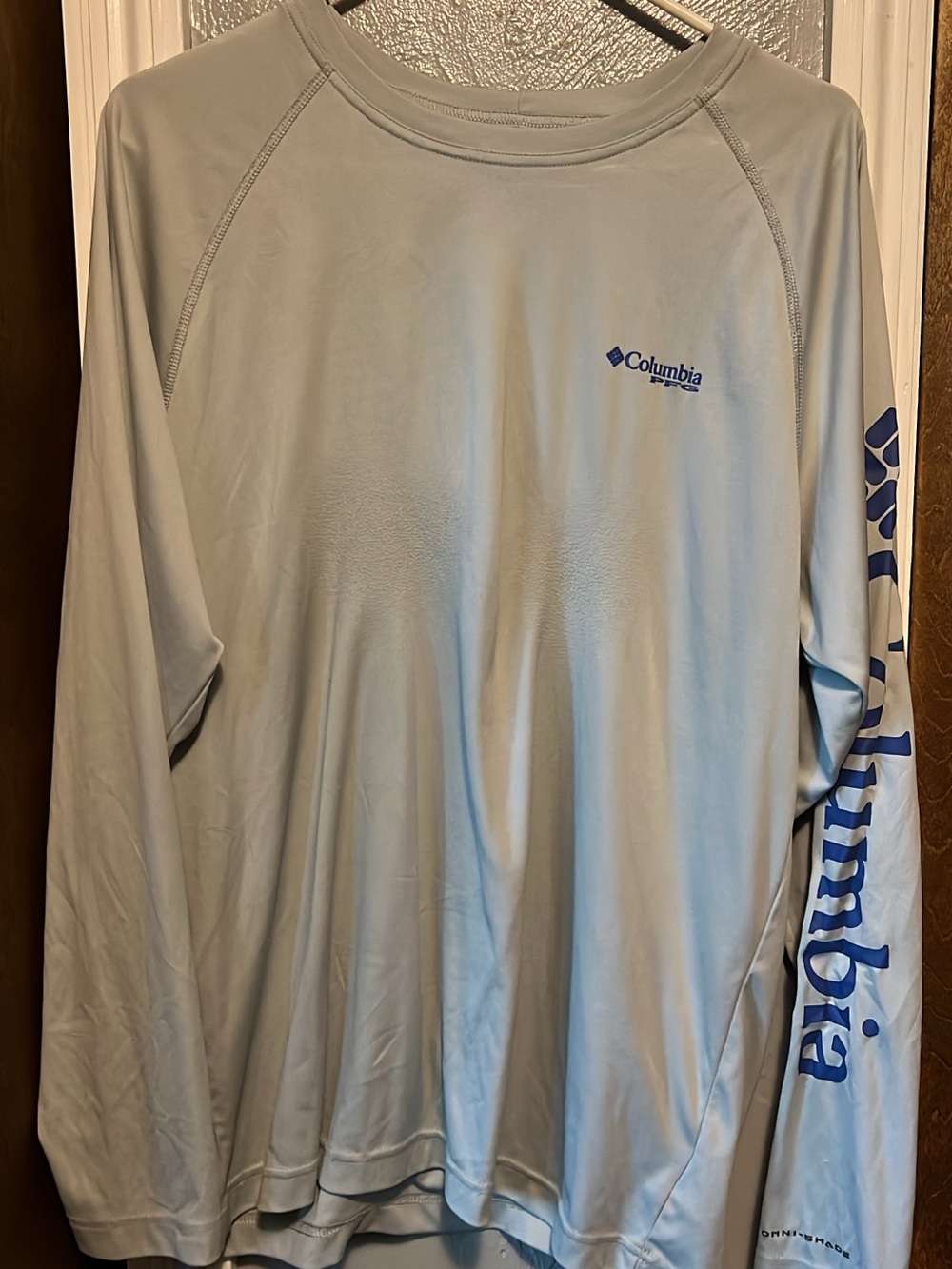 X-Large Columbia Gray Long-Sleeve Performance Tee with Sleeve Logo